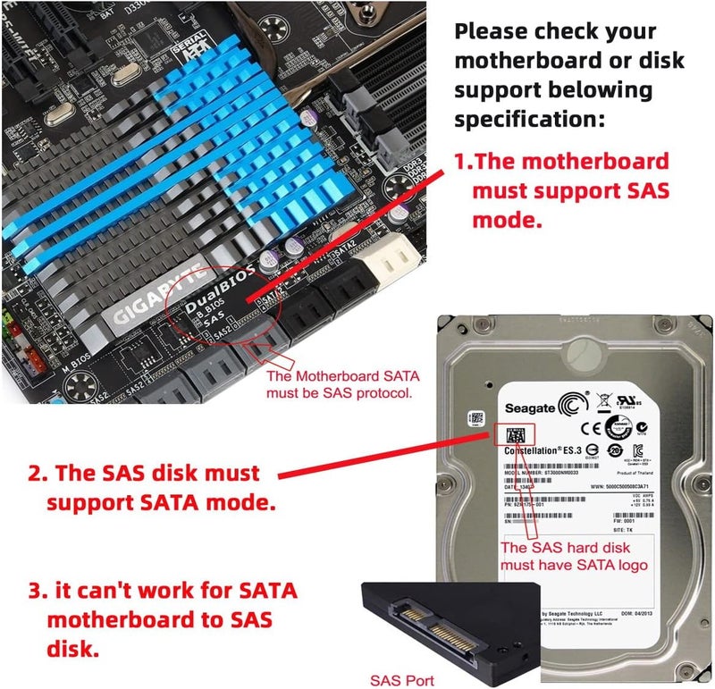 CY SAS Adapter SFF-8482 SAS 29 Pin to SATA 22Pin Hard Disk Drive Raid Extension Adapter 90 Degree Angled - Image 2